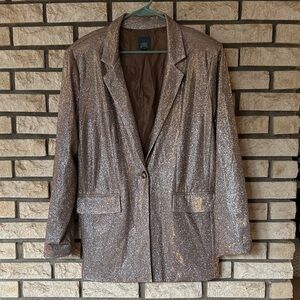 Wild Fable Shimmering Silver Blazer